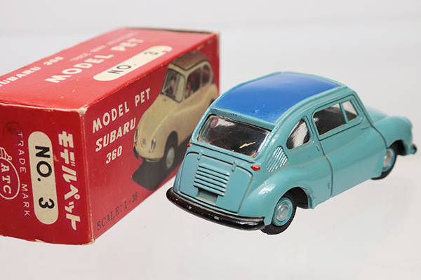 ミニカーショップ ケンボックス モデルペット☆NO.3☆スバル360(青