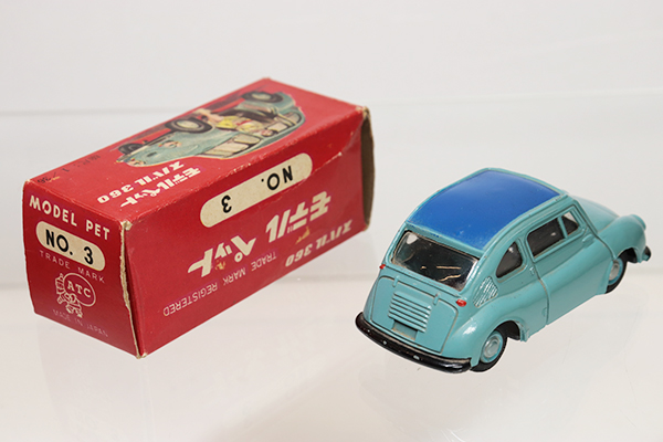 ミニカーショップ ケンボックス モデルペット☆NO.3☆スバル360(青