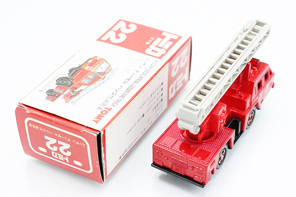 日本製 トミカ 赤箱 ニッサンディーゼルハシゴ付消防車 1/120 トミカ22-4 (