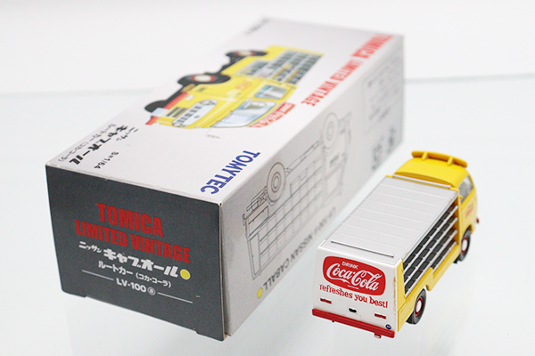 ミニカー　1/64 LV-100a ニッサン キャブオール ルートカー コカ・コーラ(イエロー) 「トミカリミテッドヴィンテージ」 [225164] 317344e07f2a259a23ec208c971bfb
