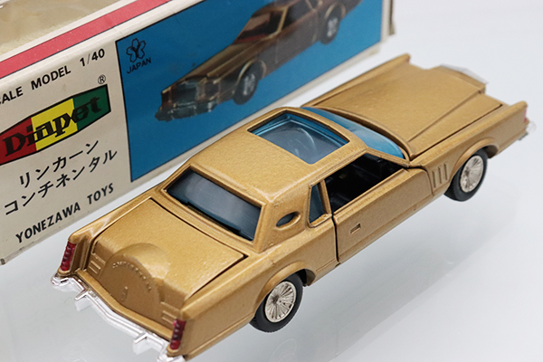 萬代屋【リンカーン コンチネンタル パトカー大】ブリキtin toy car箱無 萬代屋LINCOLN CONTINENTAL HIGHWAY PATROLリンカーン