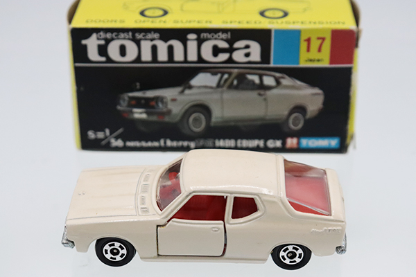 黒箱トミカ 17　日産チェリーFⅡ 1400クーペGX　美品　日本製　デッド ミニカーショップ ケンボックス トミカ 黒箱☆17☆日産チェリー
