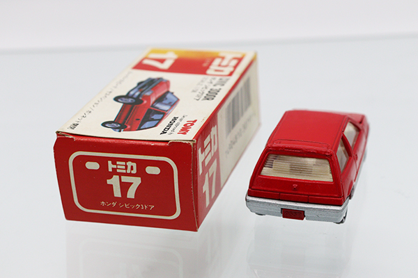 トミカ ホンダ シビック3ドア 赤箱 日本製 ミニカーショップ ケンボックス トミカ 赤箱(日本製)☆17-5-9