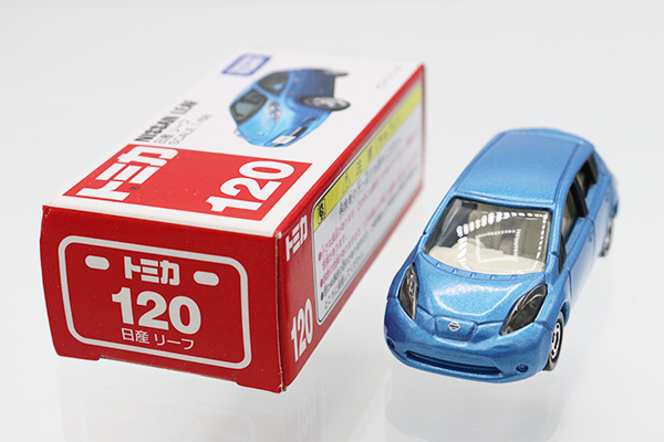 ミニカーショップ ケンボックス トミカ 赤箱☆120☆日産リーフ(青) ※箱