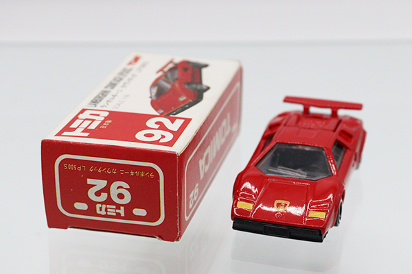 赤箱トミカ ランボルギーニ　カウンタックLP500S ミニカーショップ ケンボックス トミカ 赤箱(日本製)☆92-2-1