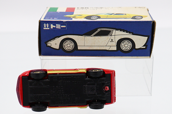 トミカ　青箱　No.F40 ランボルギーニ ミウラ SV　ブルー　日本製 ミニカーショップ ケンボックス トミカ 青箱☆F40
