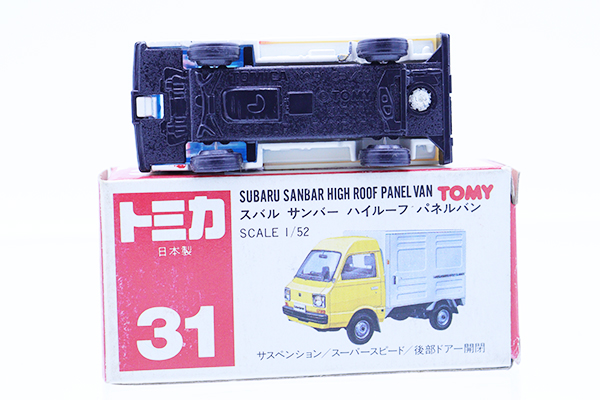 トミカ　スバル　サンバー　パネルバン　赤帽　雷門運送店　日本製　赤箱 トミカ スバル サンバー パネルバン 赤帽 雷門運送店 日本製 赤箱