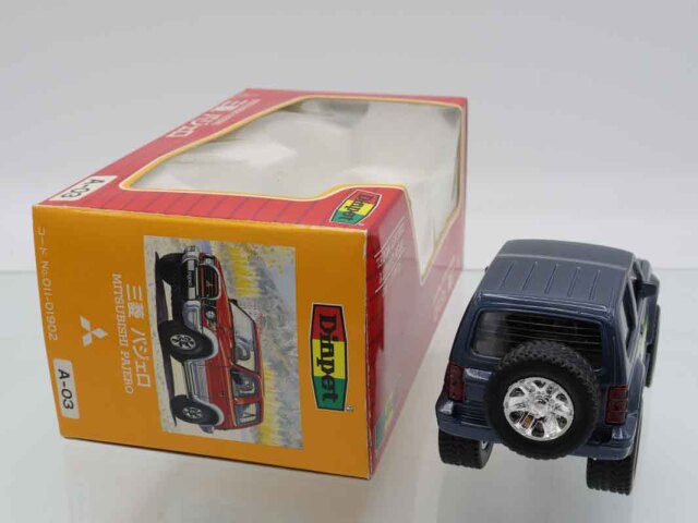三菱パジェロ ミニカー 2台セット レッド×ネイビー ドア開閉・タイヤ