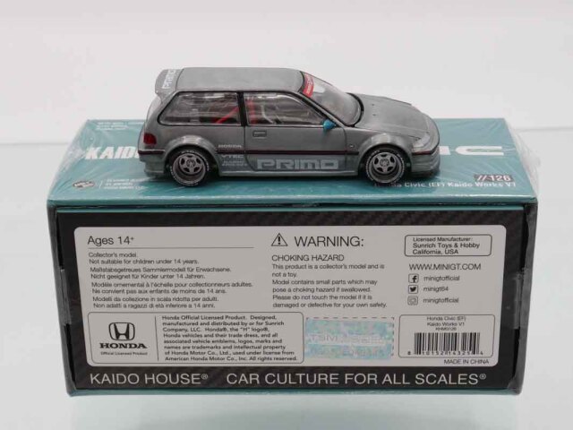 ホンダ　シビック(EF)Kaido Works V1  チェイスカー Kaido House x Mini GT 1:64 Honda Civic EF Kaido Works V1