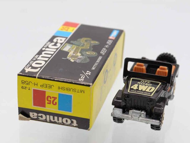 ミニカーショップ ケンボックス トミカ 黒箱☆25☆三菱ジープ H-J58