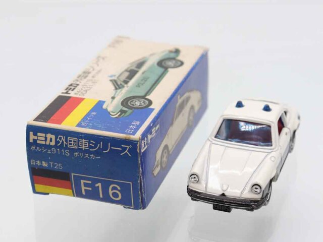 ポルシェ　911S ポリスカー　F16 青箱 日本製　トミカ トミカ F16 ポルシェ911S ポリスカー 青箱 TMC00687 - ガシャポン