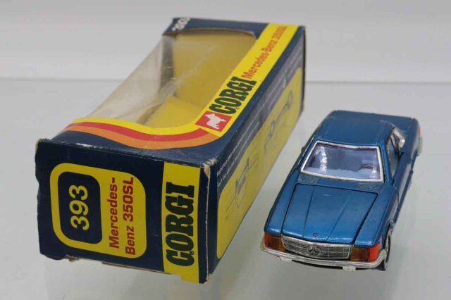 ミニカーショップ ケンボックス CORGI☆393☆メルセデスベンツ350SL(青