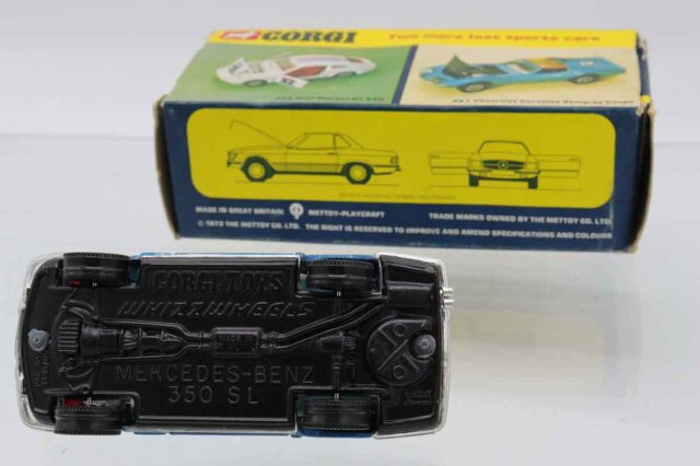 ミニカーショップ ケンボックス CORGI☆393☆メルセデスベンツ350SL(青