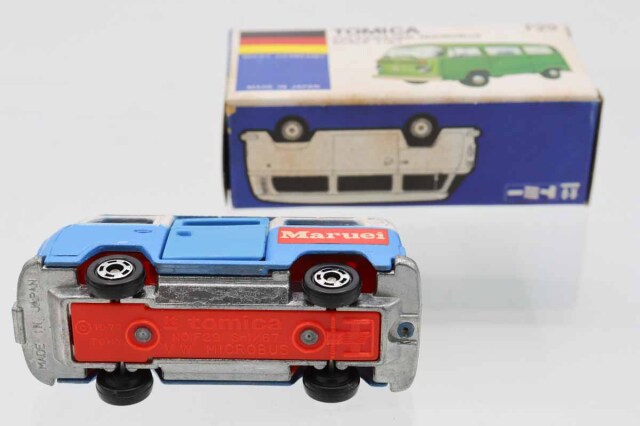 (3804)トミカ 青箱 日本製 フォルクス ワーゲン マイクロ バス ミニカーショップ ケンボックス トミカ 青箱☆F29