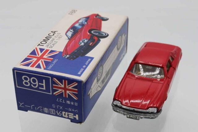 ミニカーショップ ケンボックス トミカ 青箱☆F68☆ジャガーXJ-S (赤