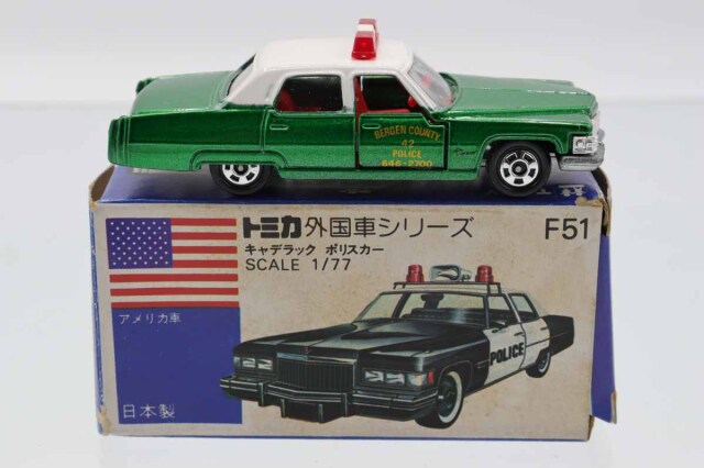 トミカ青箱日本製No.F51キャデラックポリスカー トミカ青箱日本製No.F51キャデラックポリスカー - メルカリ