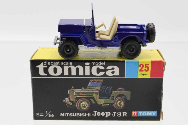 ミニカーショップ ケンボックス トミカ 黒箱☆25☆三菱ジープ