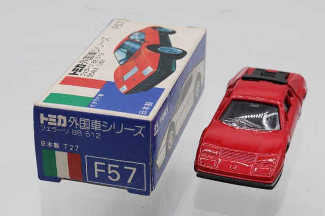 トミカ フェラーリBB 512 F57 輸出仕様 日本製 青箱 希少オールレッド トミカ青箱外国車シリーズ 日本製 No.F57 フェラーリBB512