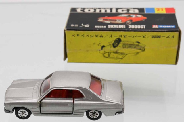 極美品　希少　トミカ 黒箱 21 ニッサンスカイライン 2000GT ミニカーショップ ケンボックス トミカ 黒箱☆21☆日産