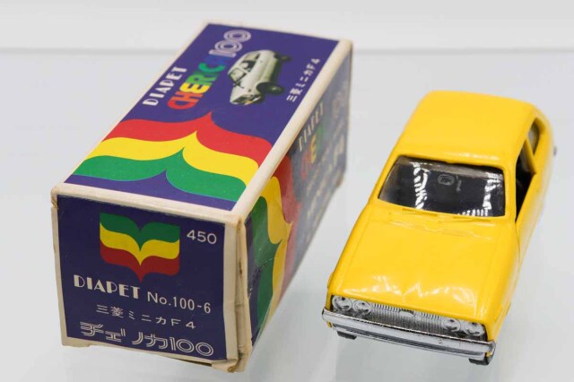 ミニカーショップ ケンボックス ダイヤペット☆100-6☆三菱ミニカF4(黄