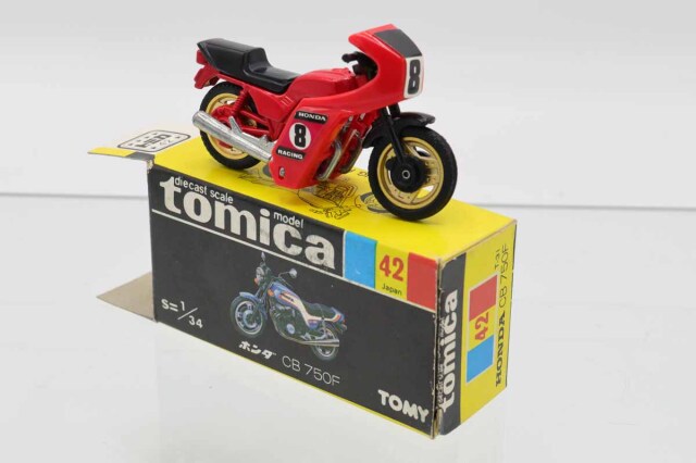 ミニカーショップ ケンボックス トミカ 黒箱☆42☆ホンダCB750F(赤