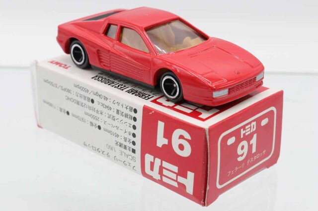 ミニカーショップ ケンボックス トミカ 赤箱(日本製)☆91☆フェラーリ