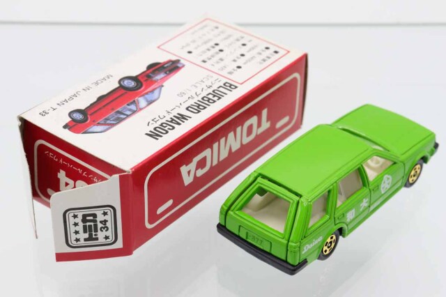 ○トミカ(大和デパート特注) 34 Daiwa ダイワ 日産ブルーバードワゴン ミニカーショップ ケンボックス トミカ特注（日本製）☆34☆日産ブルー