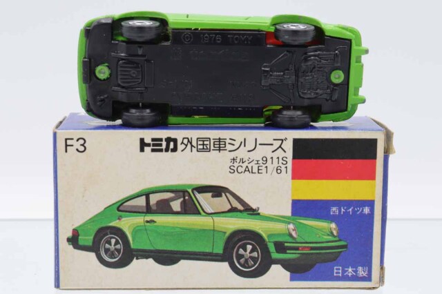 ミニカーショップ ケンボックス トミカ 青箱☆F3☆ポルシェ911S(緑/緑
