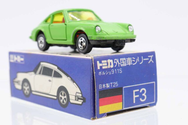 ミニカーショップ ケンボックス トミカ 青箱☆F3☆ポルシェ911S(緑/緑