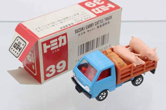 スズキキャリー トミカ 家畜運搬車 日本製 赤箱 絶版 希少 2台セット