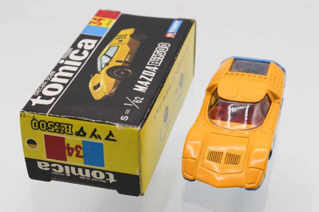 トミカ マツダ RX500 No.34 黒箱 ミニカーショップ ケンボックス トミカ 黒箱☆34☆マツダRX500 (黄/青