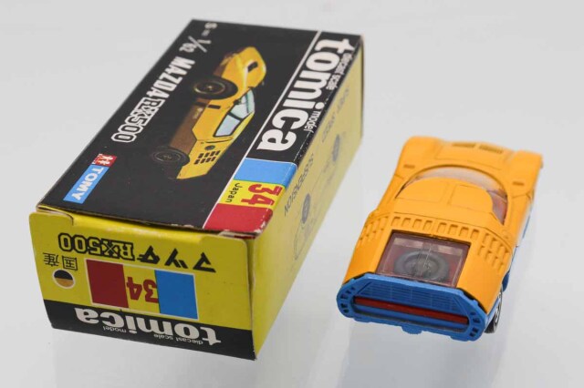 ミニカーショップ ケンボックス トミカ 黒箱☆34☆マツダRX500 (黄/青