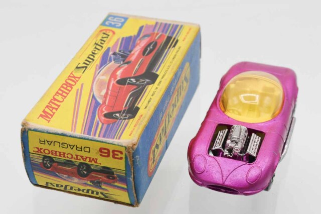 ミニカーショップ ケンボックス マッチボックス☆36☆DRAGUAR(ピンク