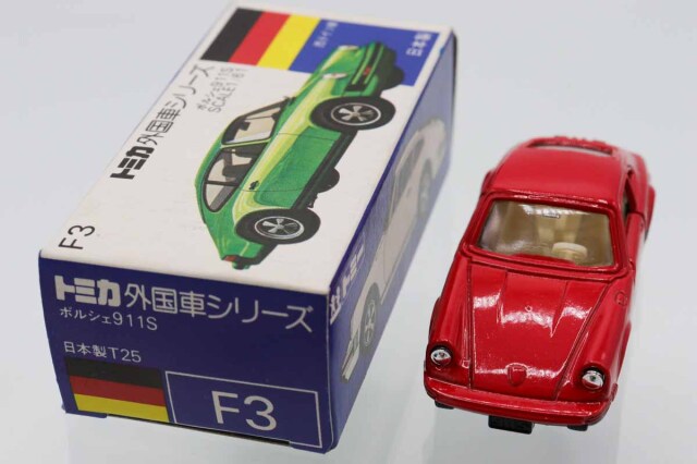 ミニカーショップ ケンボックス トミカ 青箱☆F3☆ポルシェ911S (赤/黒