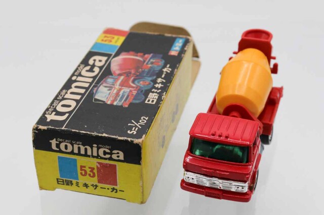 トミカ no:53 日野 ミキサー・カー ミキサー車 日本製 黒箱 箱付き トミカ no:53 日野 ミキサー・カー ミキサー車 日本製 黒箱 箱付き