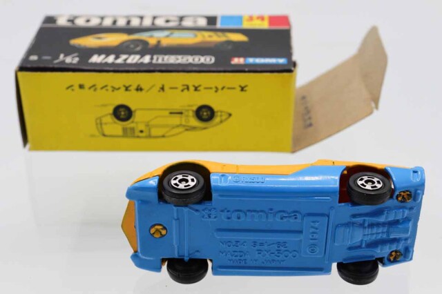 ミニカーショップ ケンボックス トミカ 黒箱☆34☆マツダRX500 (黄/青