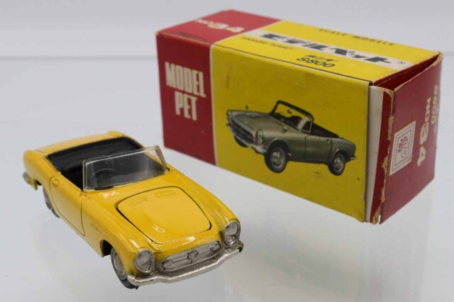 ミニカーショップ ケンボックス モデルペット☆34☆ホンダS800(黄