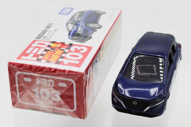 ミニカーショップ ケンボックス トミカ 赤箱☆103☆日産ノート(濃青