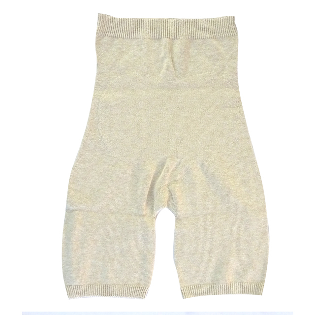 オーガニックコットン腹巻パンツ3分丈-ナチュラル