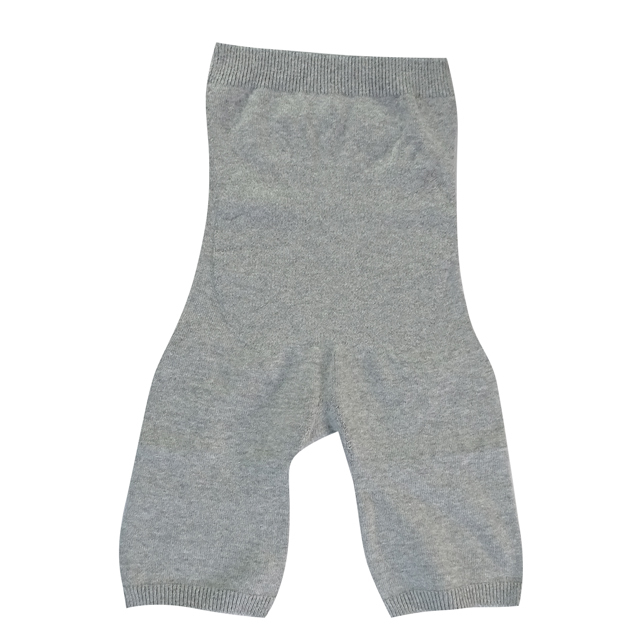 オーガニックコットン腹巻パンツ3分丈-グレー