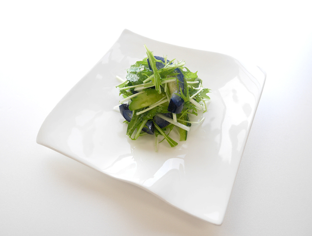 りんご茄子と水菜のサラダ