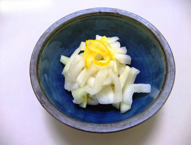 ゆず大根の浅漬皿盛り