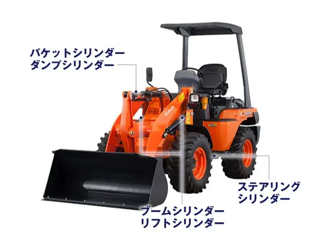 シリンダーシール,オーバーホール,ホイールローダー,ブーム,バケット,リフト,ダンプ