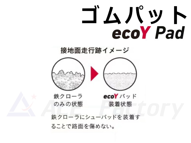 ecoY,ゴムパット,ゴムパッド,パッド,パット,ヤンマー,エコワイ,バックホー