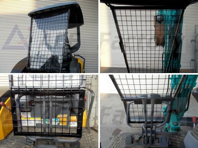 フロントガード,ショベル,ユンボ,バックホー,キャノピ,ゴムクローラー