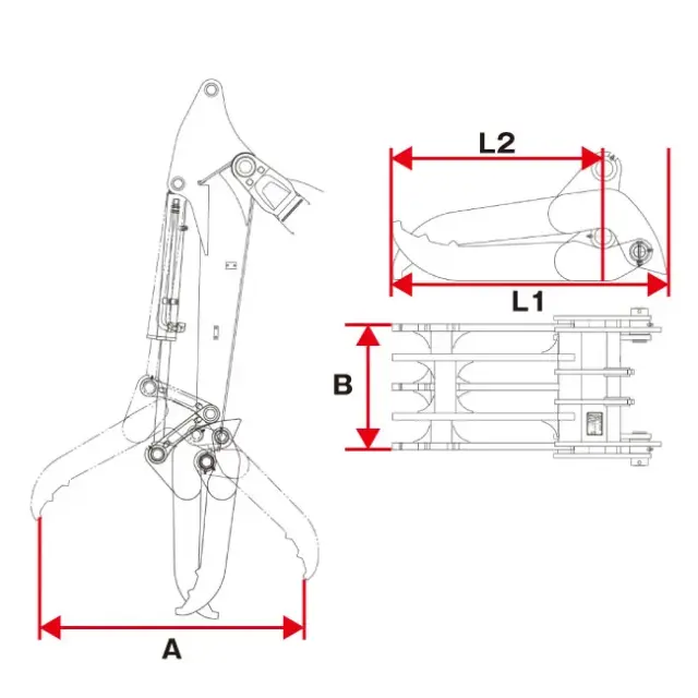 フォーク,機械式フォーク,はさみ,ショベル,KBL,ユンボ,バックホー