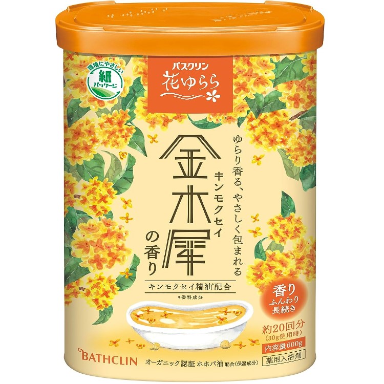 【医薬部外品】バスクリン 花ゆらら金木犀の香り 600g