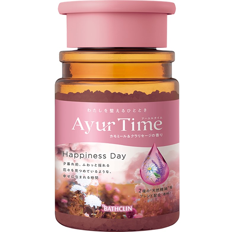 アーユルタイム ハピネスデイ バスソルト カモミール&クラリセージの香り 520g