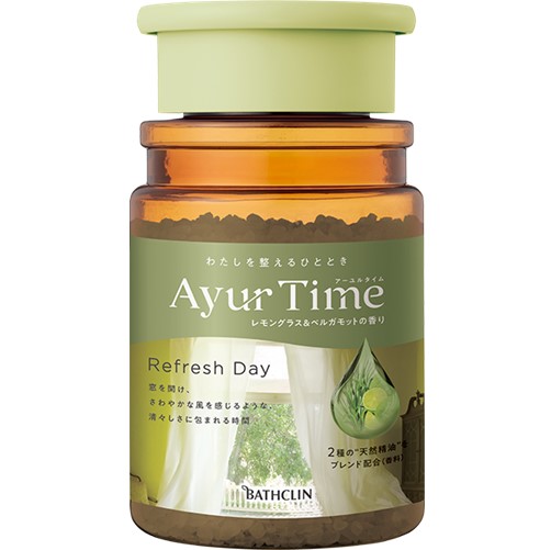 アーユルタイム リフレッシュデイ バスソルト レモングラス&ベルガモットの香り 520g