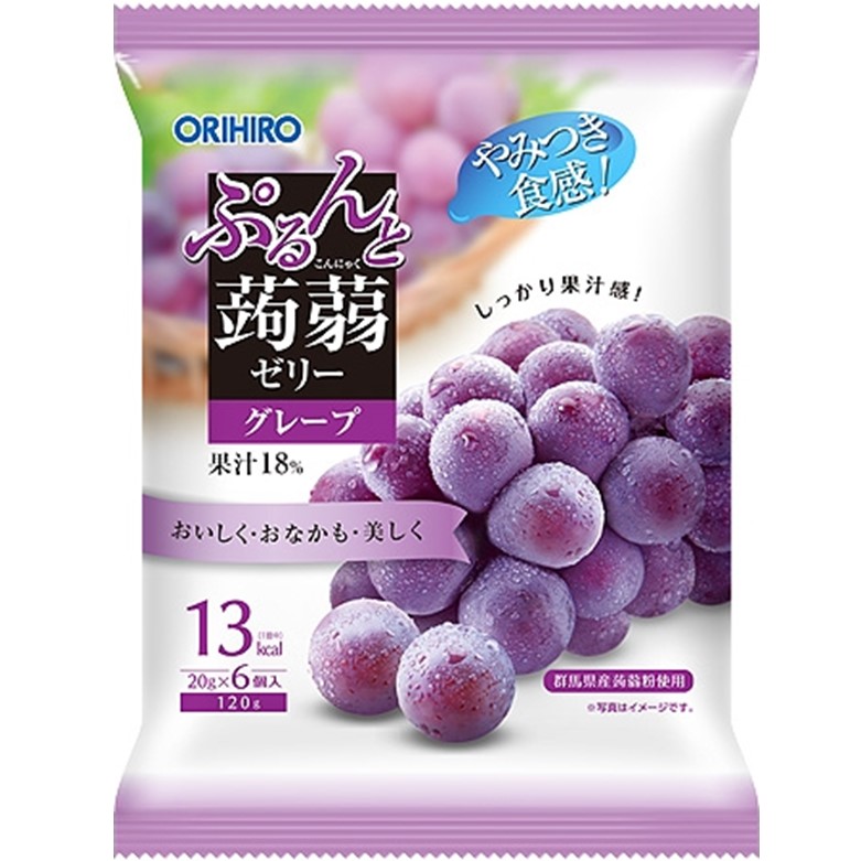 ぷるんと蒟蒻ゼリー パウチ グレープ 6個入